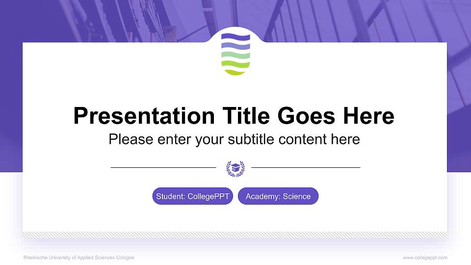 Rheinische University of Applied Sciences Cologne National Scholarship Defense PPT Template16:9 ratio PPT effect preview image