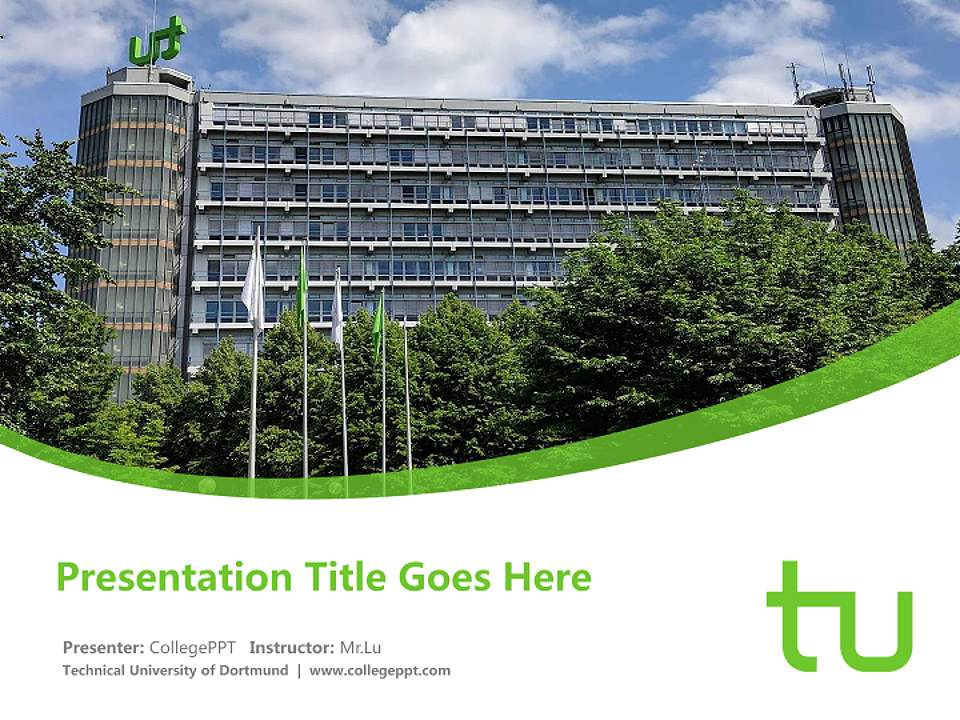 Technical University of Dortmund Course/Courseware Creation PPT Template4:3 ratio PPT effect preview image5