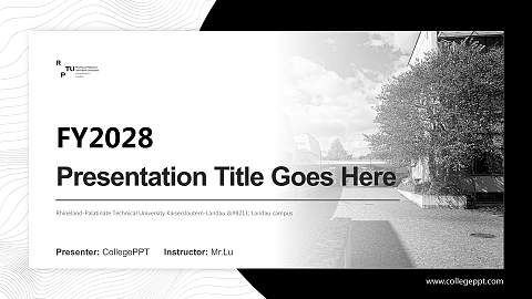 Rhineland-Palatinate Technical University Kaiserslautern-Landau – Landau campus Academic Presentation/Research Findings Report PPT Template