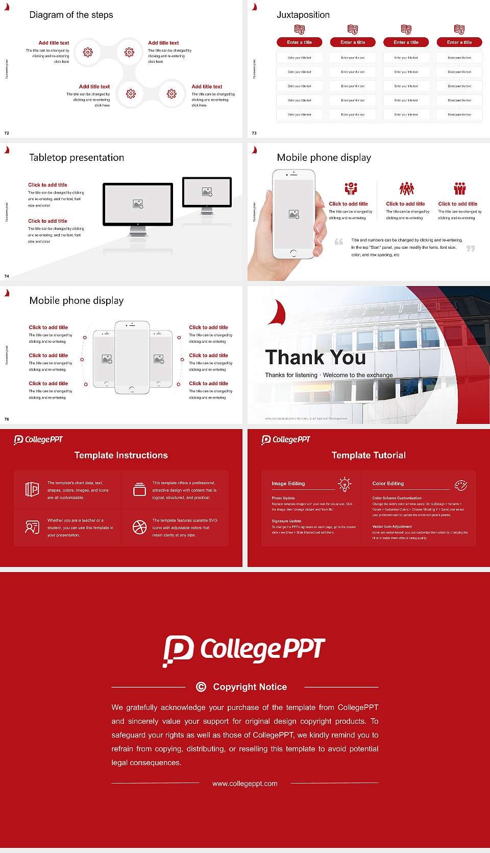 University of Applied Management Competition/Entrepreneurship Contest PPT Template16:9 ratio PPT effect preview image9