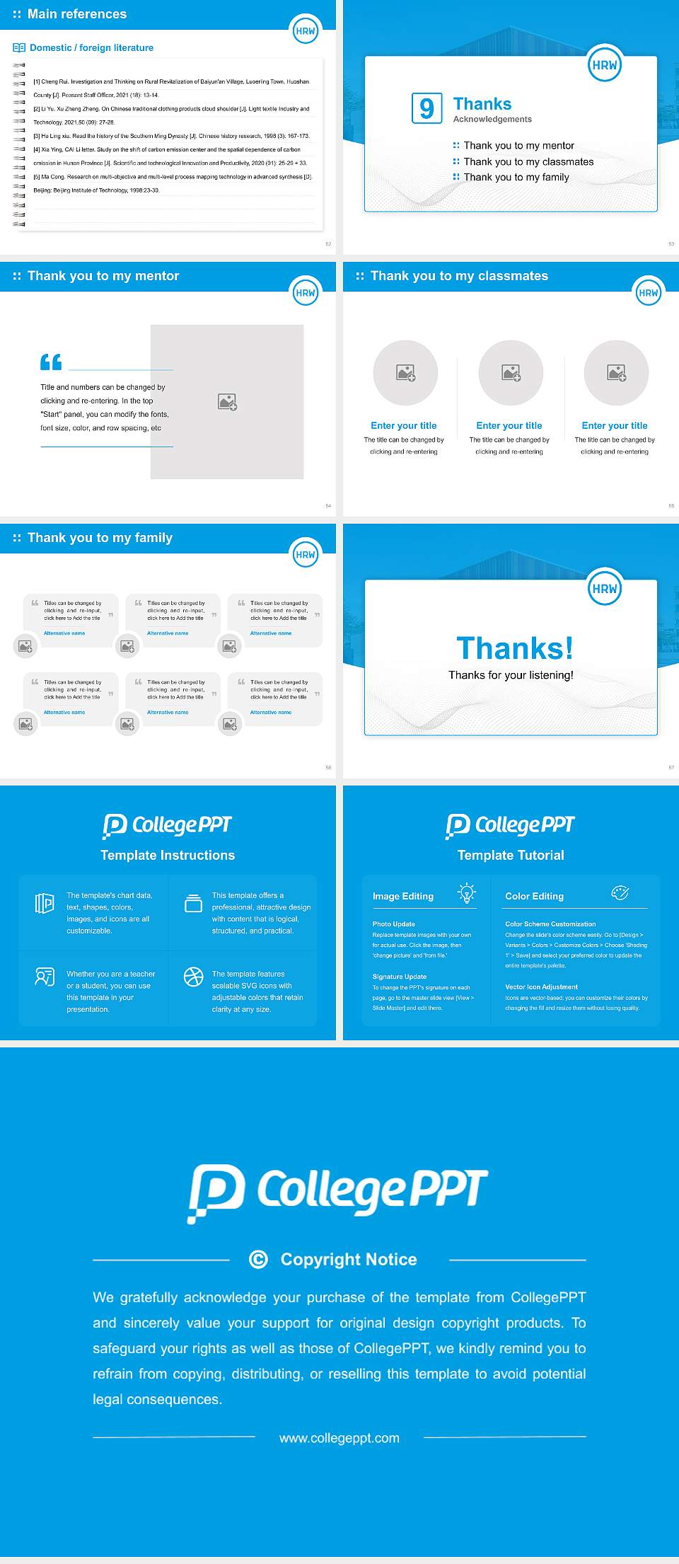 Ruhr West University of Applied Sciences Graduation Thesis Defense PPT Template4:3 ratio PPT effect preview image7