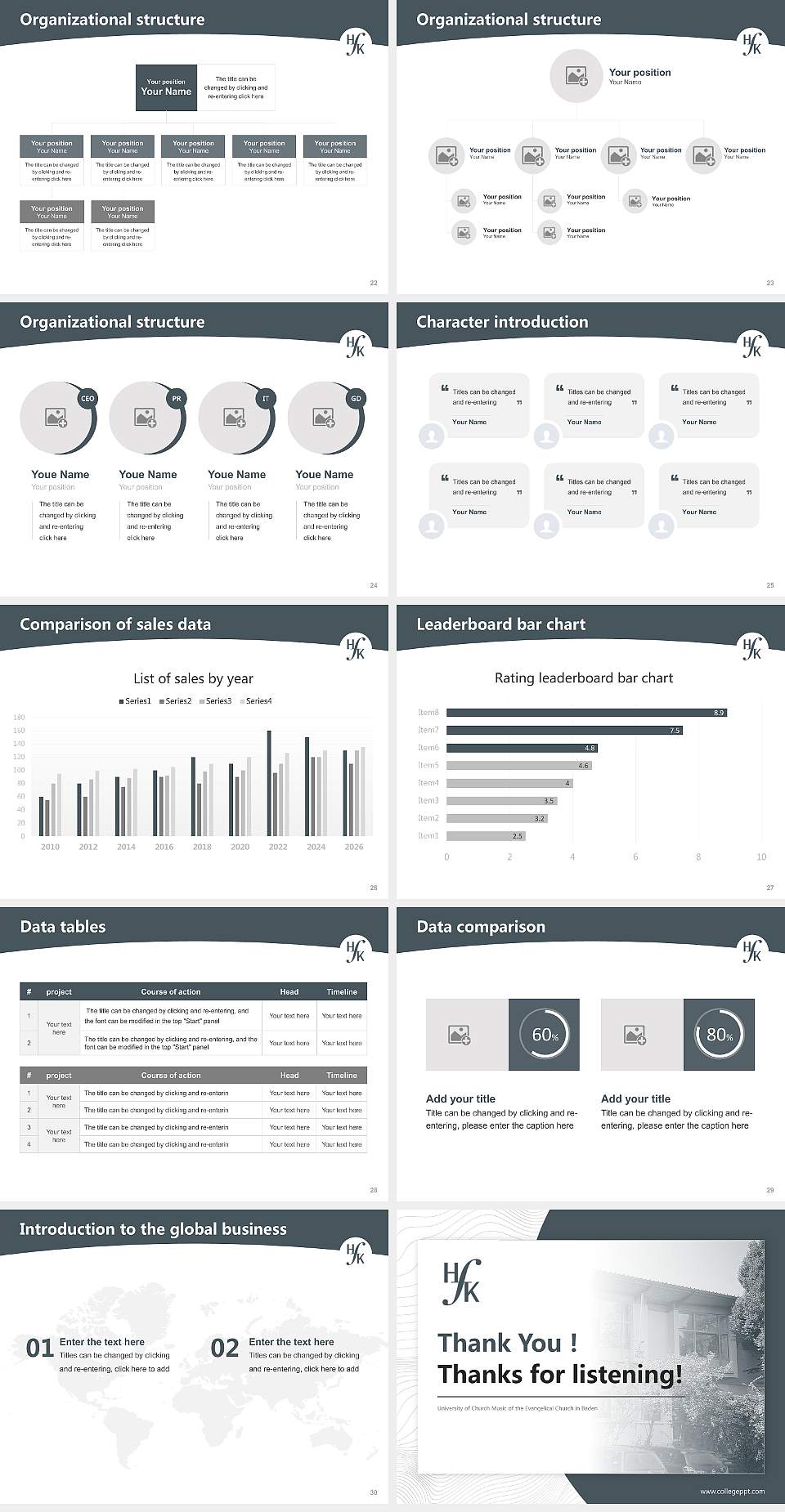University of Church Music of the Evangelical Church in Baden Academic Presentation/Research Findings Report PPT Template4:3 ratio PPT effect preview image4