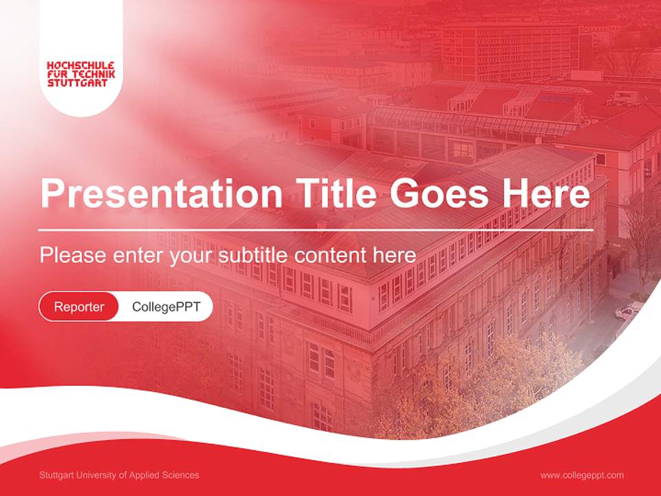 Stuttgart University of Applied Sciences Lecture Sharing and Networking Event PPT Template4:3 ratio PPT effect preview image4