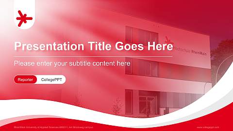 RheinMain University of Applied Sciences – Am Brückweg campus Lecture Sharing and Networking Event PPT Template