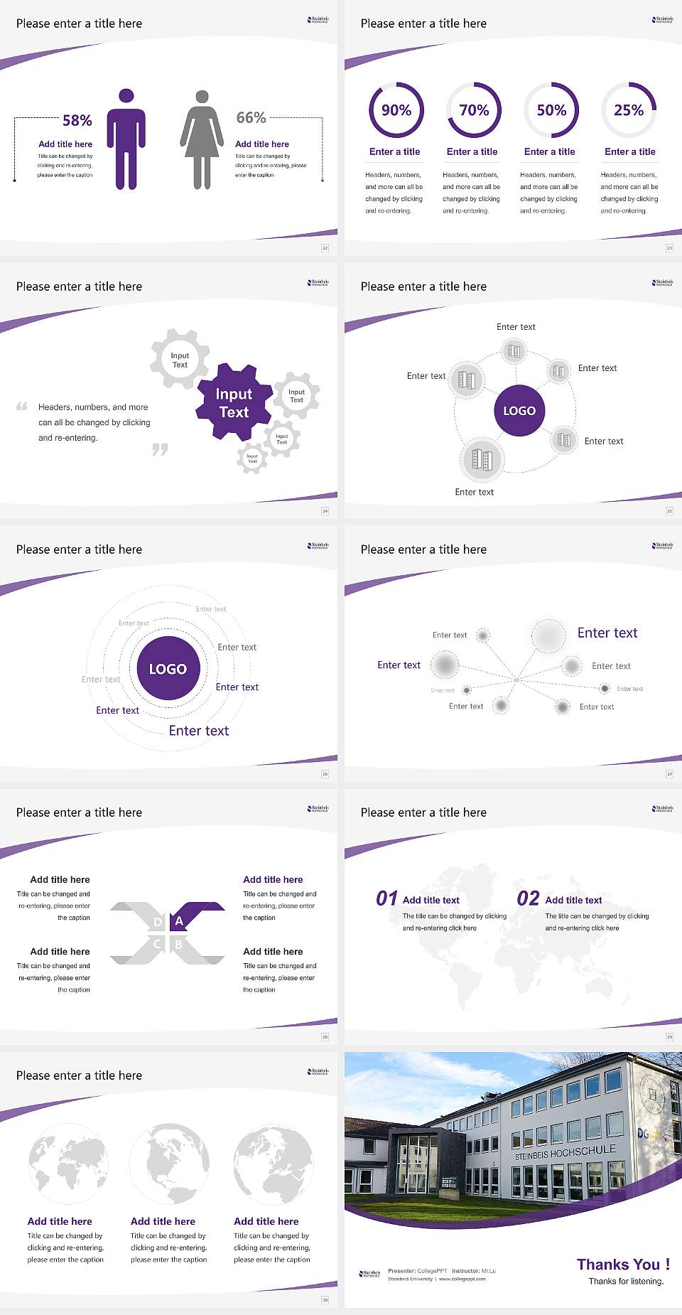 Steinbeis University Course/Courseware Creation PPT Template4:3 ratio PPT effect preview image4