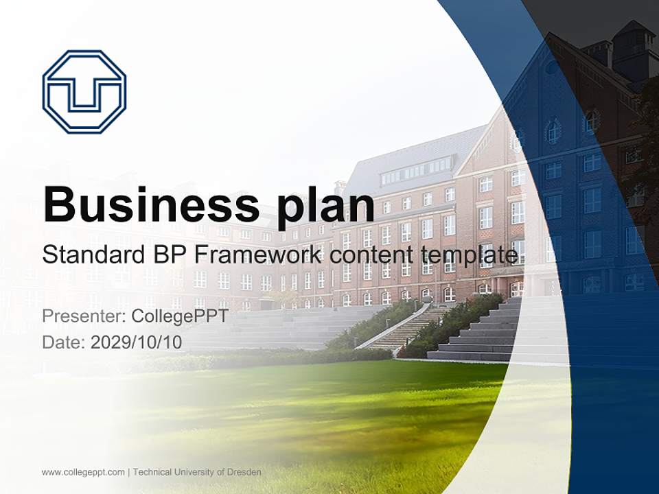 Technical University of Dresden Competition/Entrepreneurship Contest PPT Template4:3 ratio PPT effect preview image9