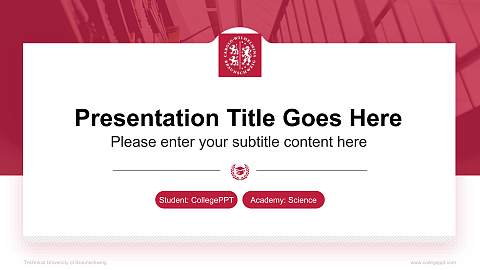 Technical University of Braunschweig National Scholarship Defense PPT Template