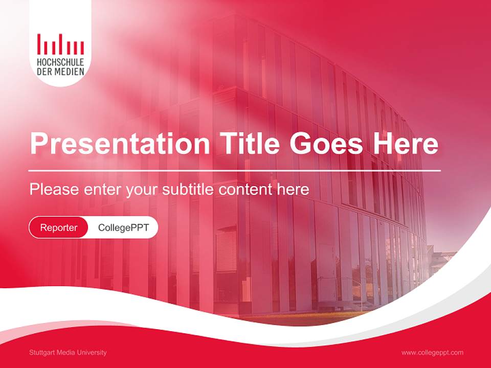 Stuttgart Media University Lecture Sharing and Networking Event PPT Template4:3 ratio PPT effect preview image4
