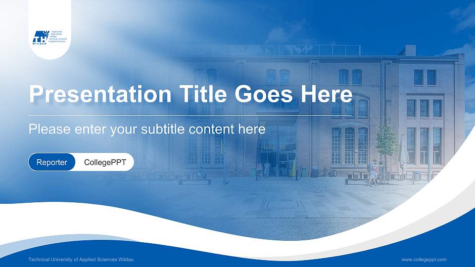 Technical University of Applied Sciences Wildau Lecture Sharing and Networking Event PPT Template16:9 ratio PPT effect preview image