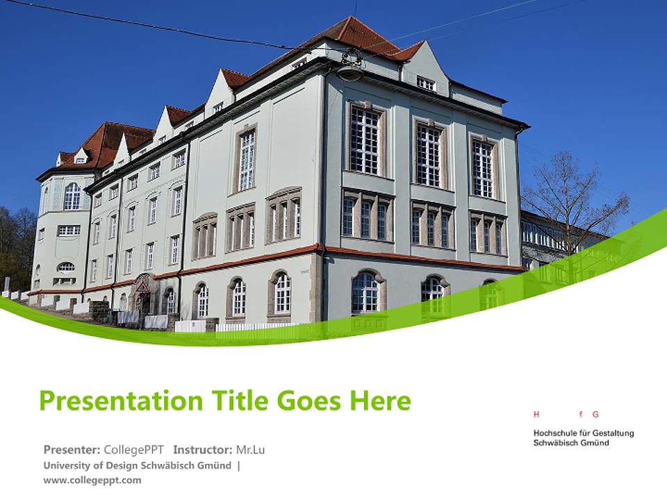 University of Design Schwäbisch Gmünd Course/Courseware Creation PPT Template4:3 ratio PPT effect preview image5