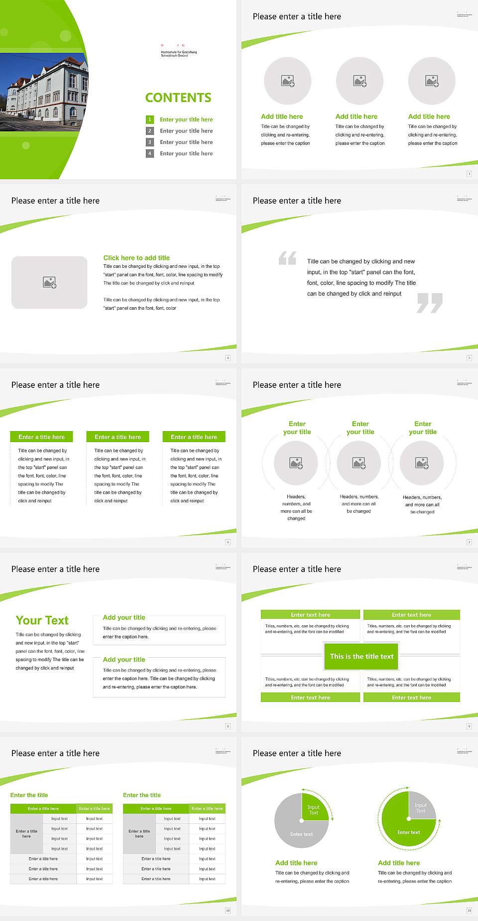 University of Design Schwäbisch Gmünd Course/Courseware Creation PPT Template4:3 ratio PPT effect preview image2