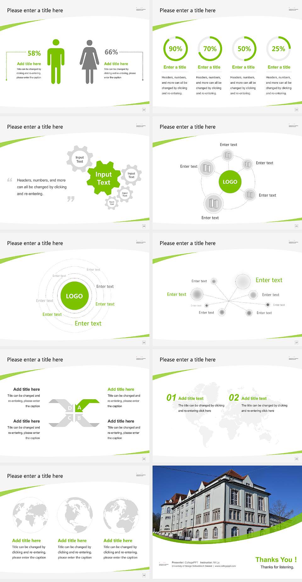 University of Design Schwäbisch Gmünd Course/Courseware Creation PPT Template4:3 ratio PPT effect preview image4