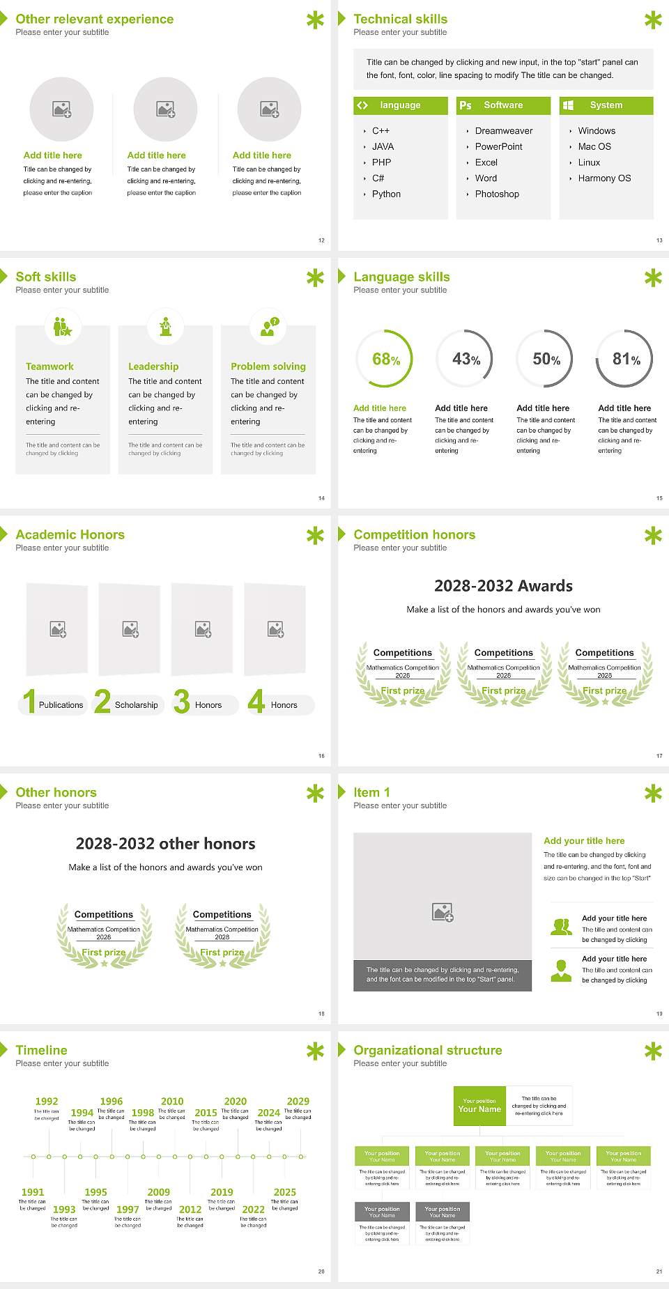 University of Communication and Design Resume PPT Template4:3 ratio PPT effect preview image3