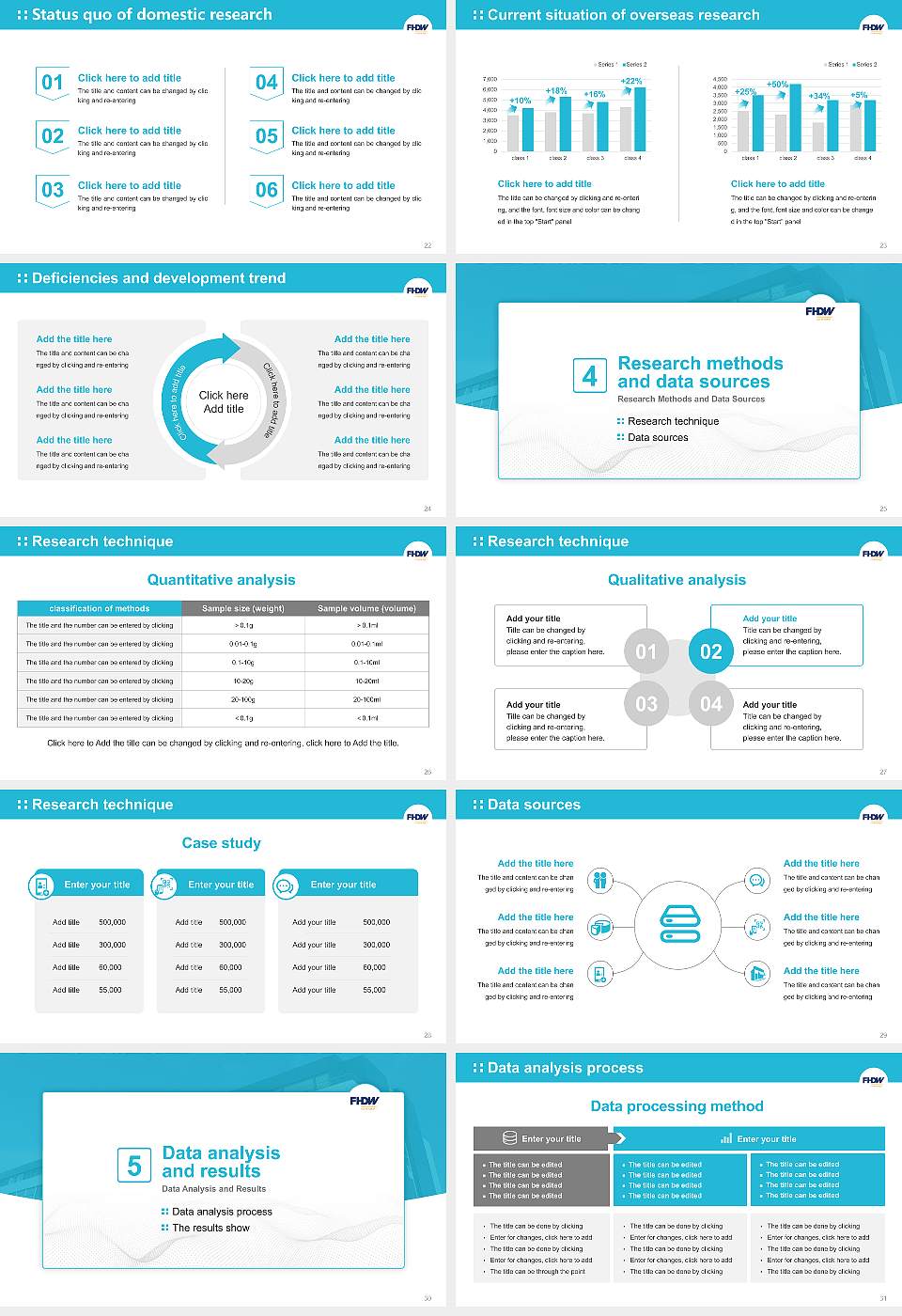 University of Applied Sciences for Business – Bielefeld campus Graduation Thesis Defense PPT Template16:9 ratio PPT effect preview image4