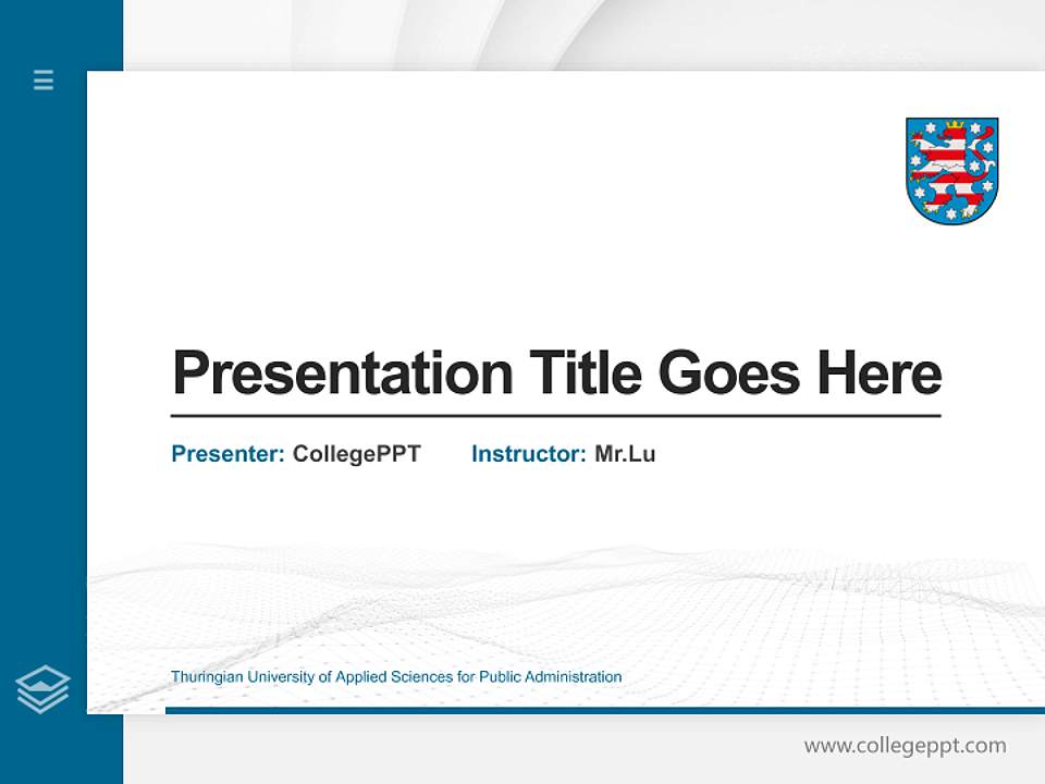 Thuringian University of Applied Sciences for Public Administration Thesis Proposal/Graduation Defense PPT Template4:3 ratio PPT effect preview image5