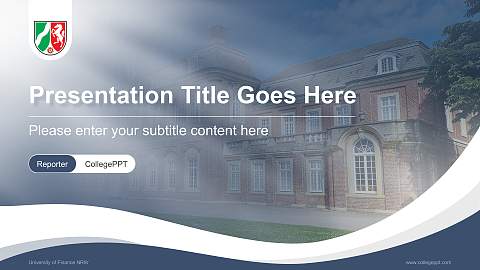 University of Finance NRW Lecture Sharing and Networking Event PPT Template
