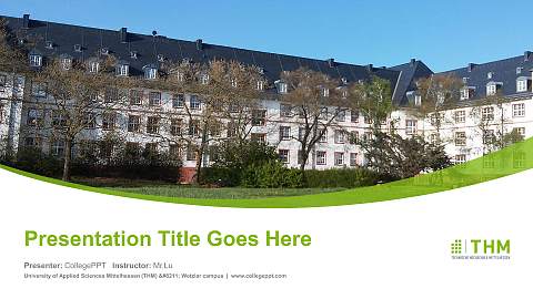 University of Applied Sciences Mittelhessen (THM) – Wetzlar campus Course/Courseware Creation PPT Template