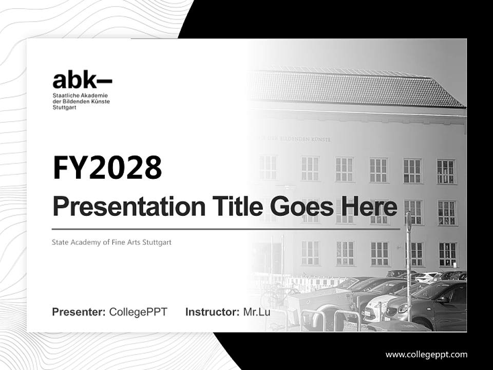 State Academy of Fine Arts Stuttgart Academic Presentation/Research Findings Report PPT Template4:3 ratio PPT effect preview image5