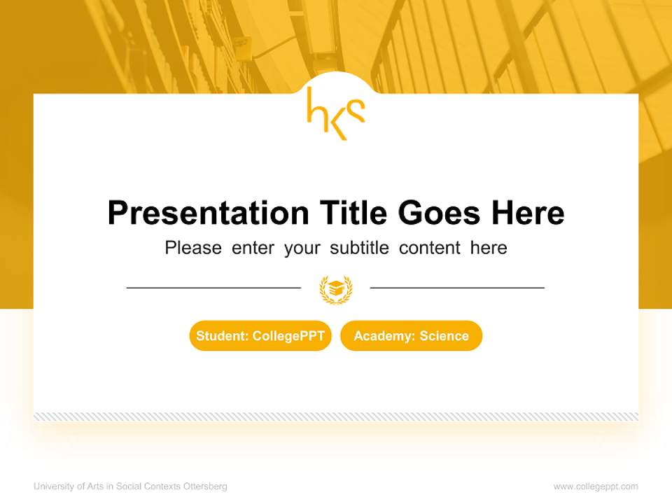 University of Arts in Social Contexts Ottersberg National Scholarship Defense PPT Template4:3 ratio PPT effect preview image4