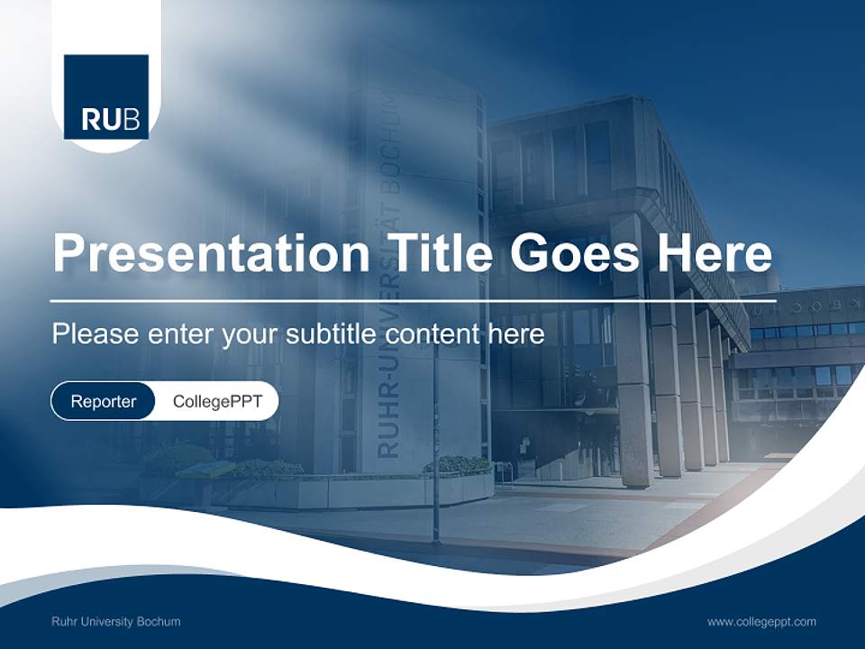 Ruhr University Bochum Lecture Sharing and Networking Event PPT Template4:3 ratio PPT effect preview image4