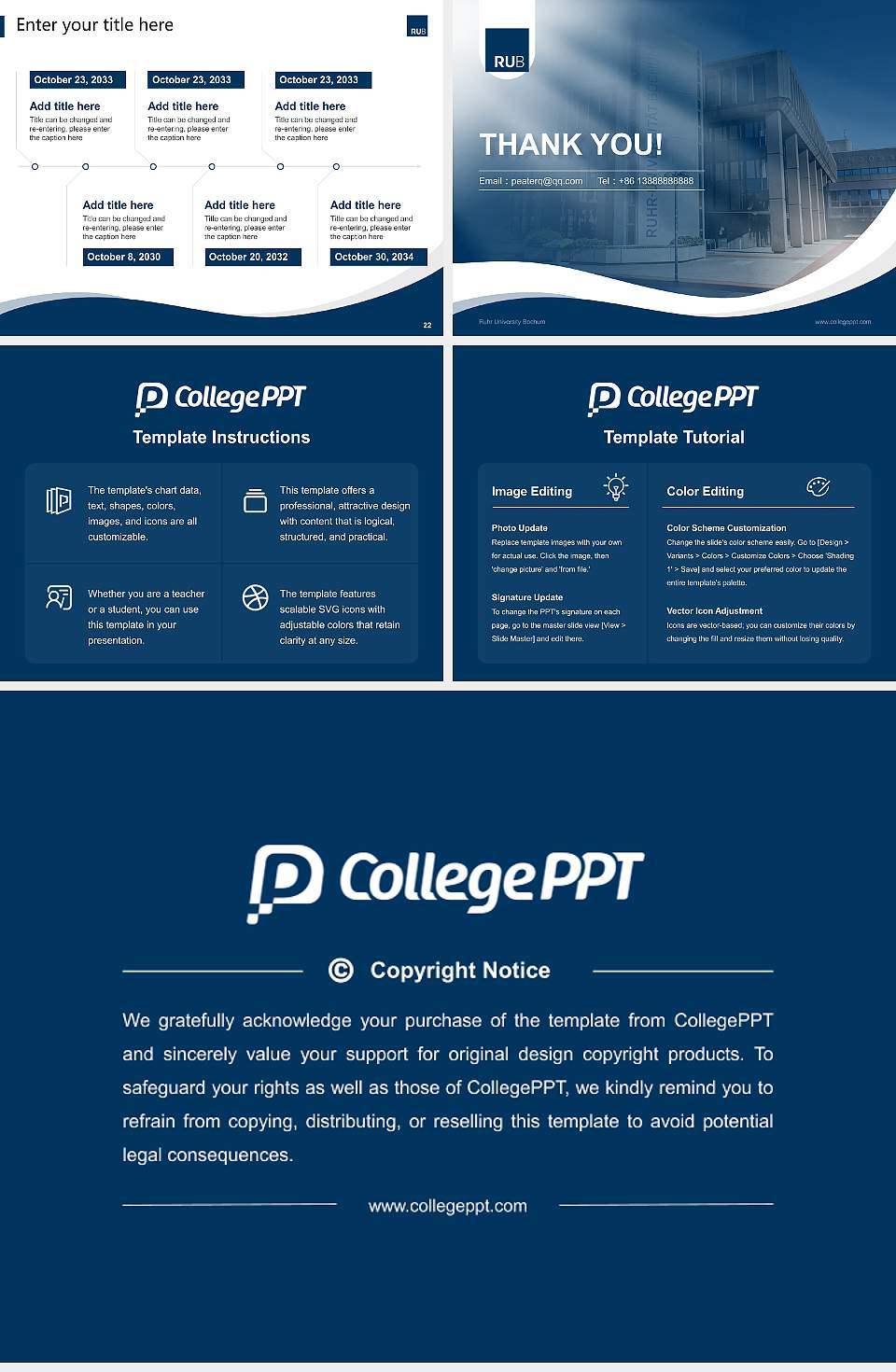 Ruhr University Bochum Lecture Sharing and Networking Event PPT Template4:3 ratio PPT effect preview image4