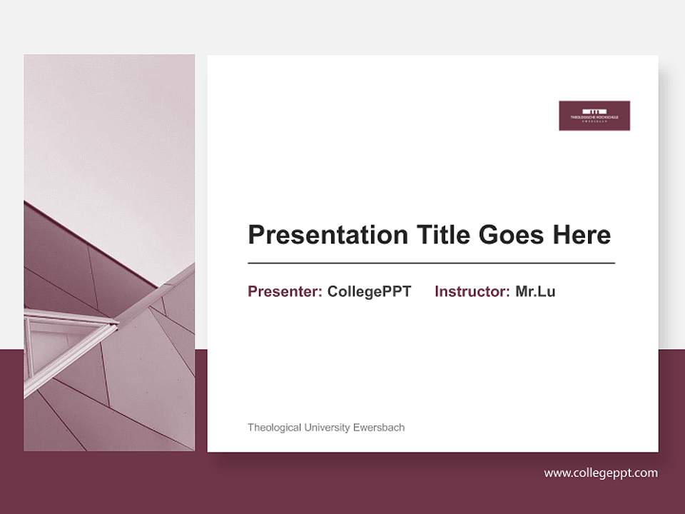 Theological University Ewersbach General PPT Template4:3 ratio PPT effect preview image6
