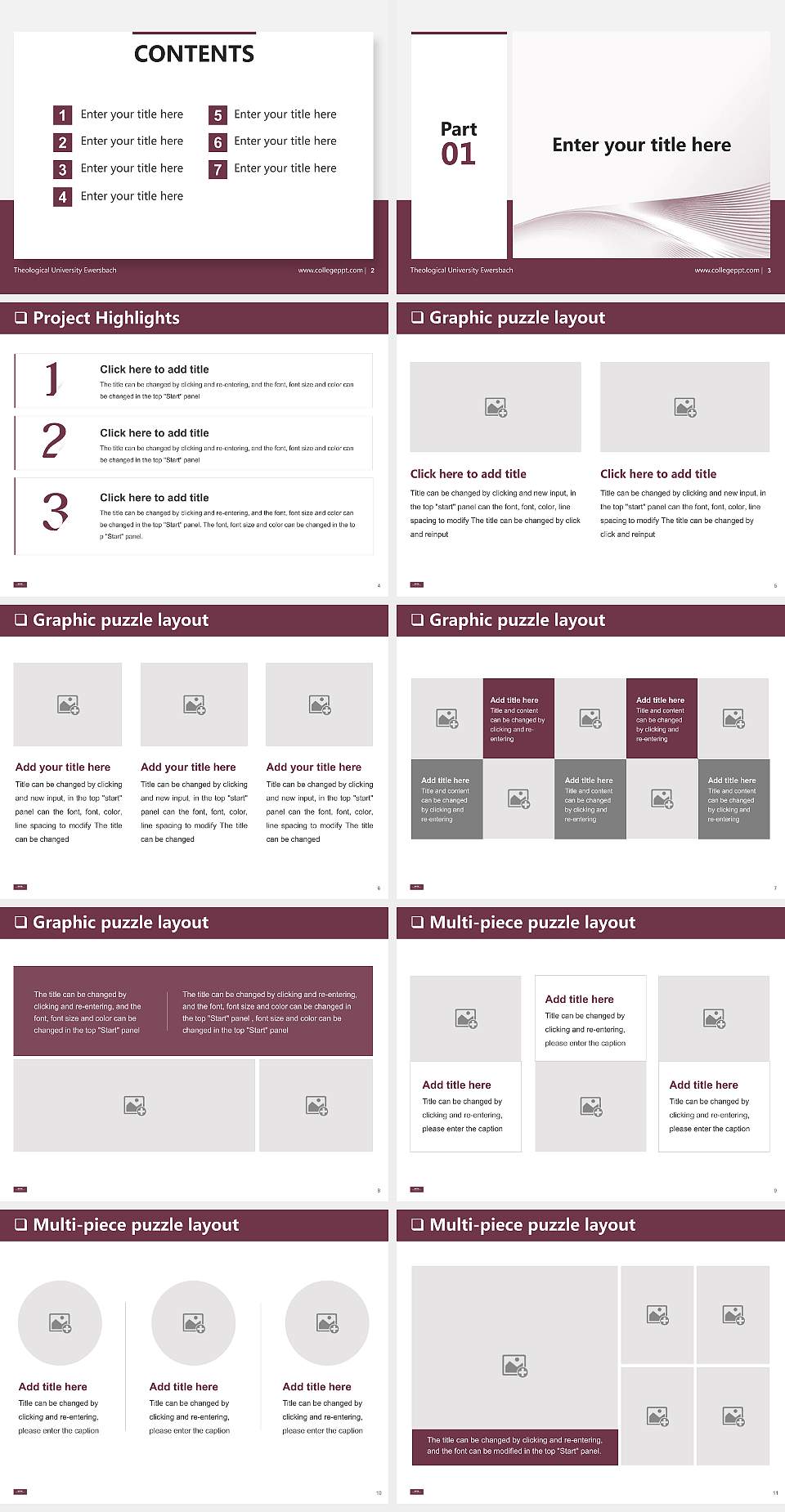 Theological University Ewersbach General PPT Template4:3 ratio PPT effect preview image2