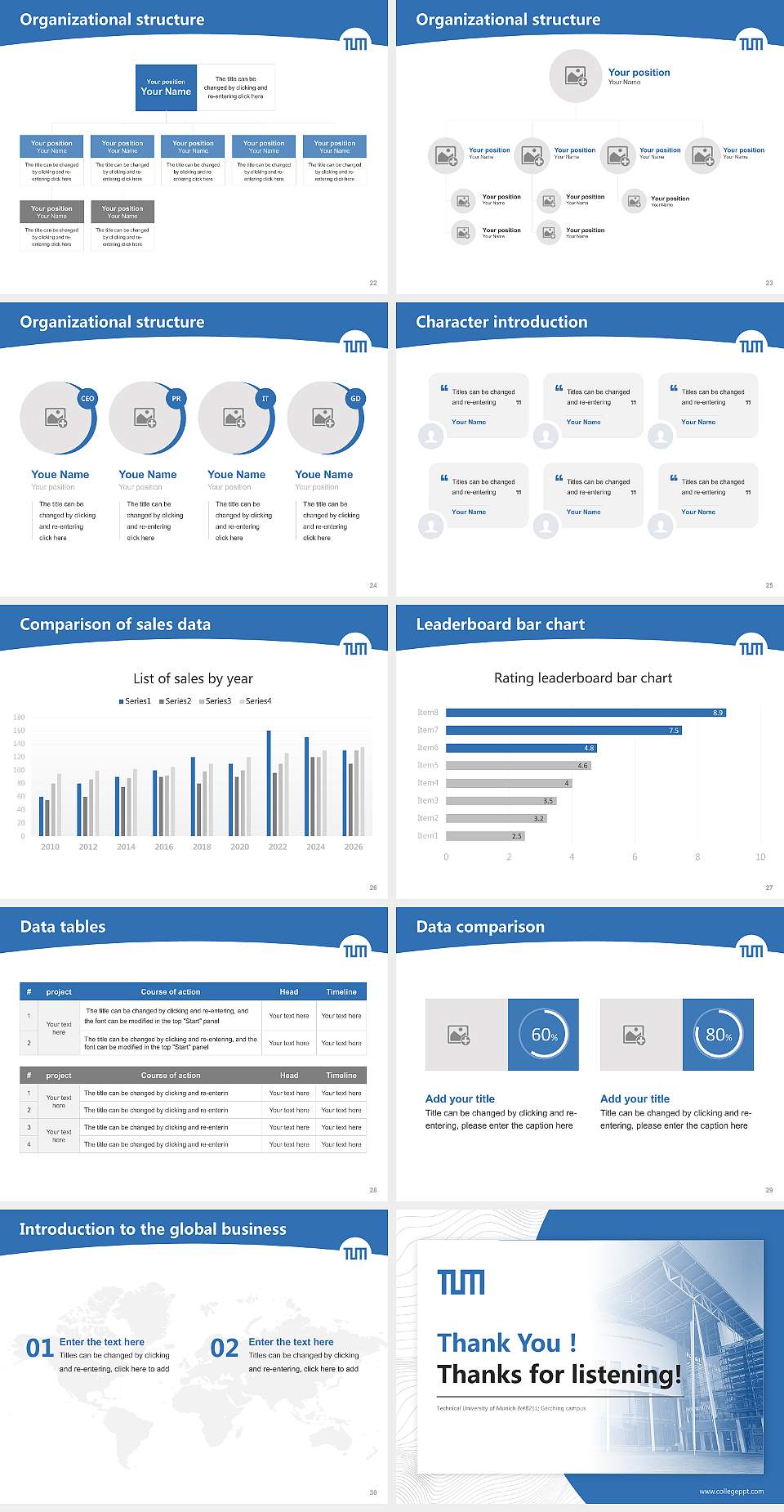 Technical University of Munich – Garching campus Academic Presentation/Research Findings Report PPT Template4:3 ratio PPT effect preview image4