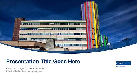 University of Duisburg-Essen Course/Courseware Creation PPT Template