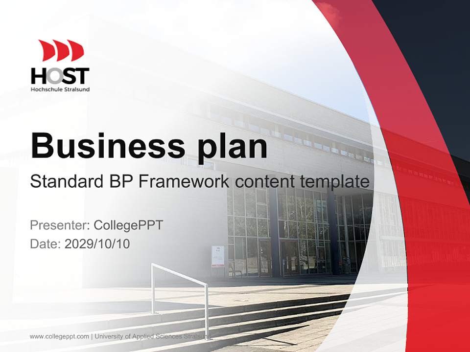 University of Applied Sciences Stralsund Competition/Entrepreneurship Contest PPT Template4:3 ratio PPT effect preview image9