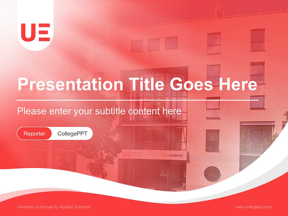 University of Europe for Applied Sciences Lecture Sharing and Networking Event PPT Template4:3 ratio PPT effect preview image4