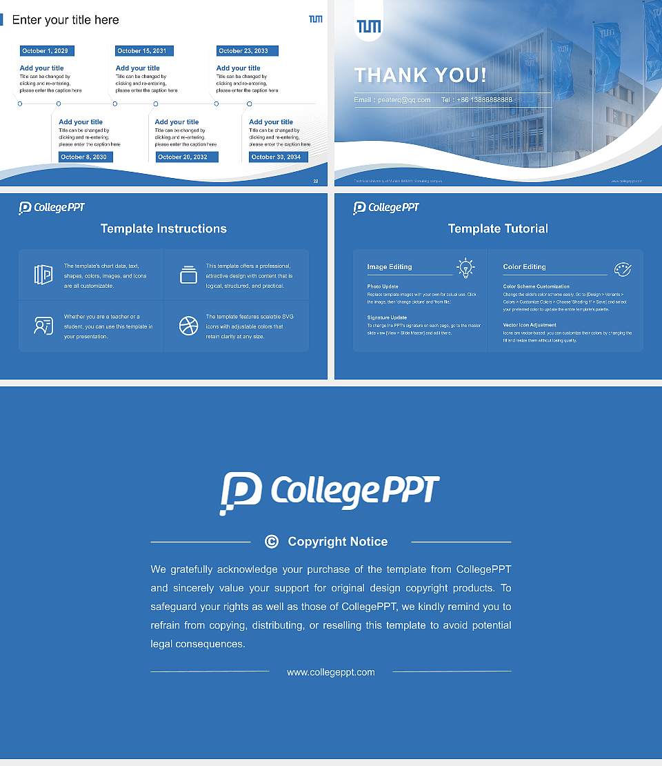 Technical University of Munich – Straubing campus Lecture Sharing and Networking Event PPT Template16:9 ratio PPT effect preview image4