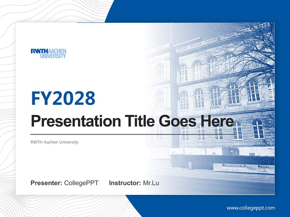 RWTH Aachen University Academic Presentation/Research Findings Report PPT Template4:3 ratio PPT effect preview image5