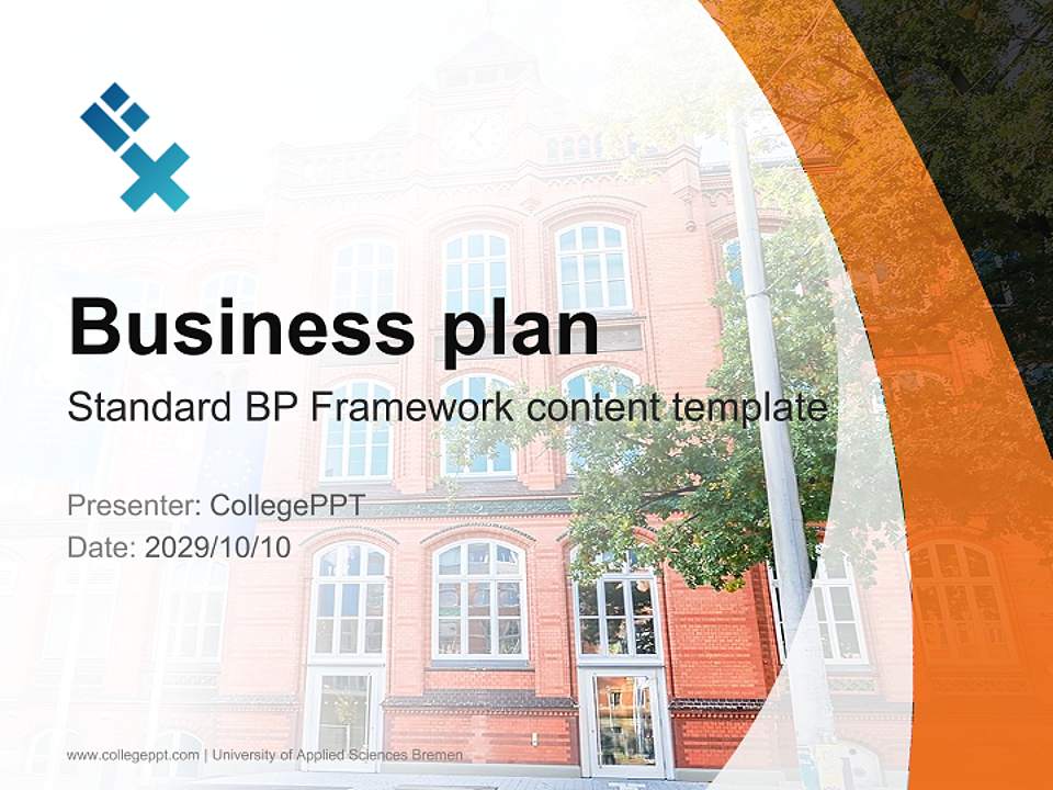 University of Applied Sciences Bremen Competition/Entrepreneurship Contest PPT Template4:3 ratio PPT effect preview image9