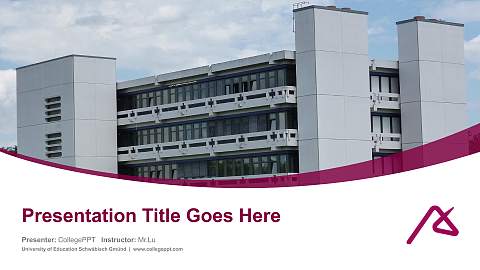 University of Education Schwäbisch Gmünd Course/Courseware Creation PPT Template