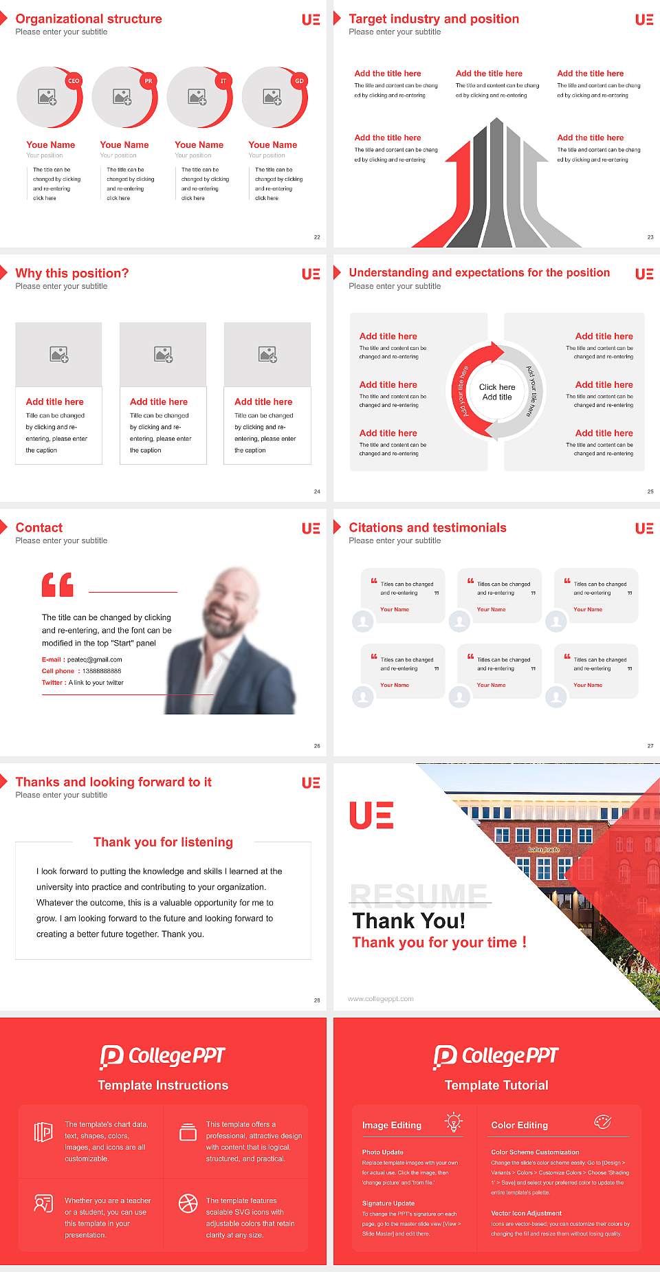 University of Europe for Applied Sciences – Hamburg campus Resume PPT Template4:3 ratio PPT effect preview image4