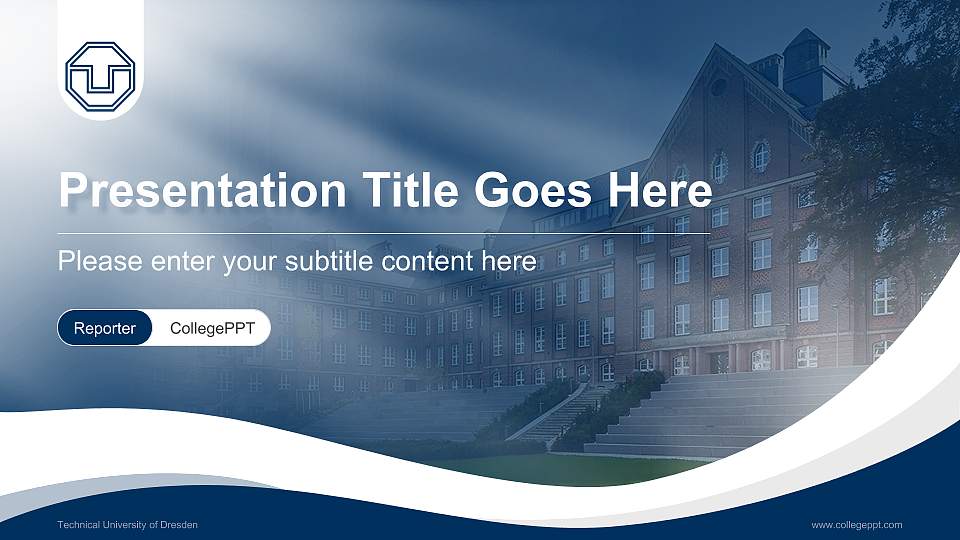 Technical University of Dresden Lecture Sharing and Networking Event PPT Template16:9 ratio PPT effect preview image