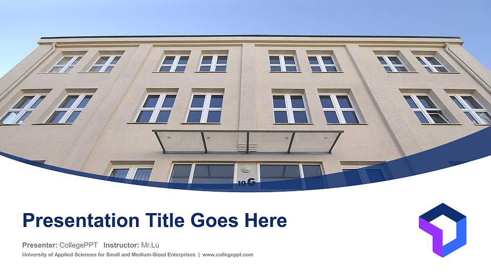 University of Applied Sciences for Small and Medium-Sized Enterprises Course/Courseware Creation PPT Template16:9 ratio PPT effect preview image