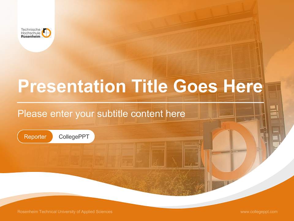 Rosenheim Technical University of Applied Sciences Lecture Sharing and Networking Event PPT Template4:3 ratio PPT effect preview image4