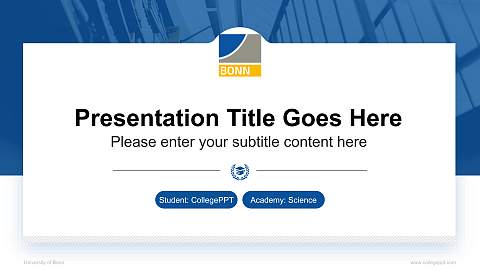 University of Bonn National Scholarship Defense PPT Template