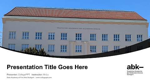 State Academy of Fine Arts Stuttgart Course/Courseware Creation PPT Template