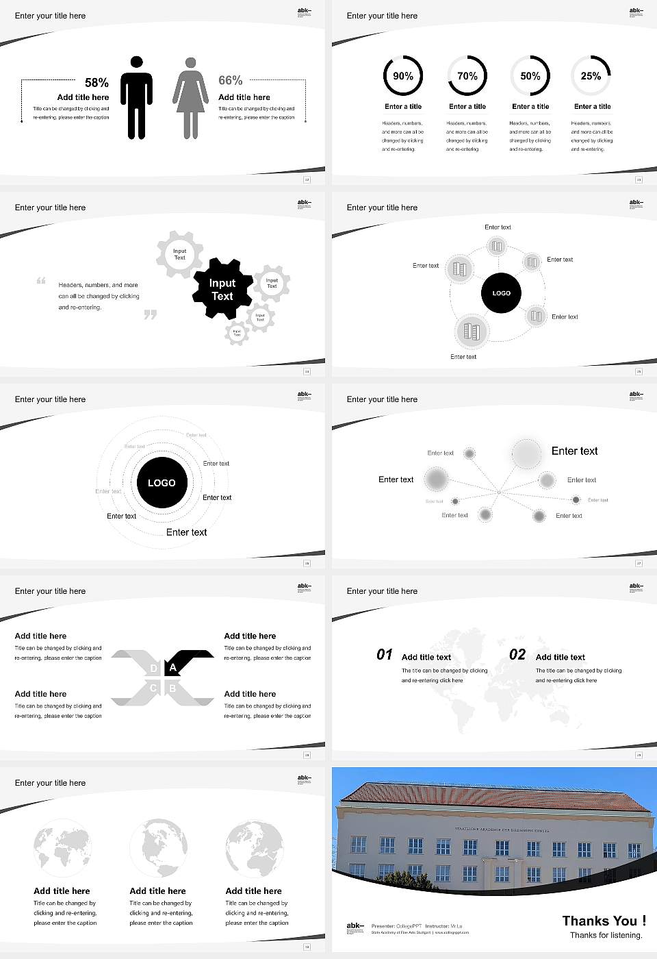 State Academy of Fine Arts Stuttgart Course/Courseware Creation PPT Template16:9 ratio PPT effect preview image4