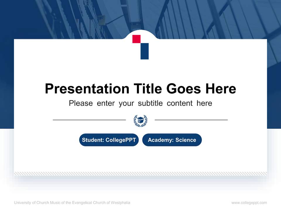 University of Church Music of the Evangelical Church of Westphalia National Scholarship Defense PPT Template4:3 ratio PPT effect preview image4