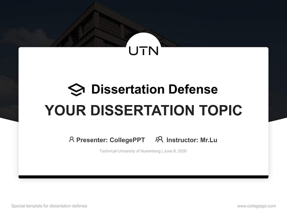 Technical University of Nuremberg Graduation Thesis Defense PPT Template4:3 ratio PPT effect preview image7