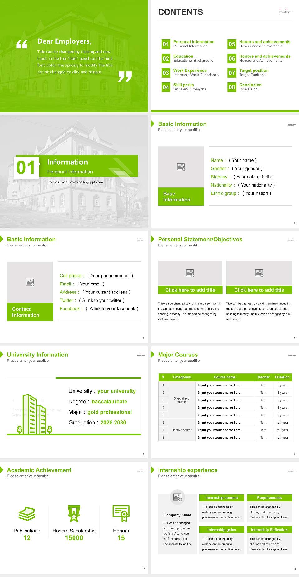 University of Design Schwäbisch Gmünd Resume PPT Template4:3 ratio PPT effect preview image2
