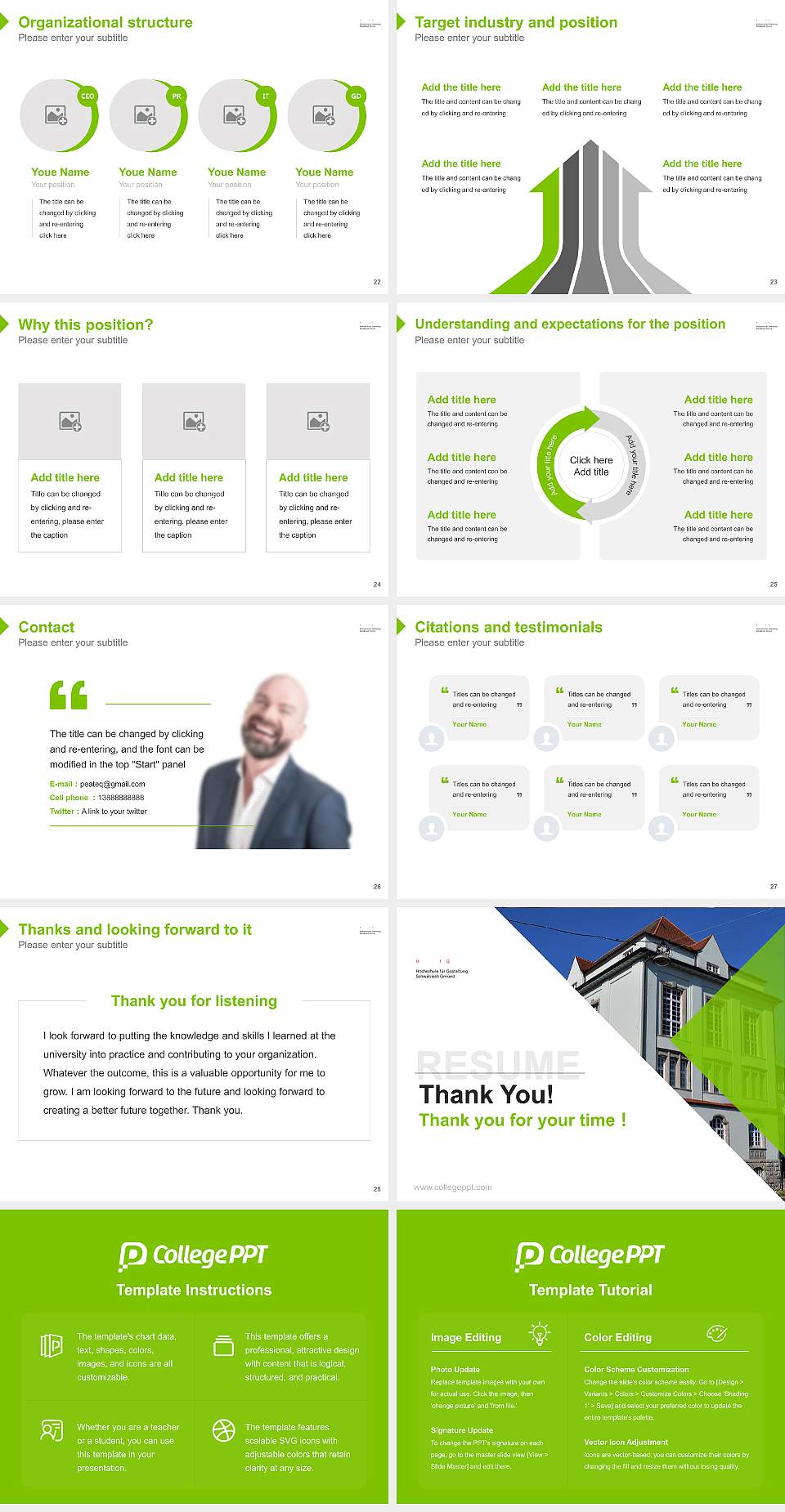 University of Design Schwäbisch Gmünd Resume PPT Template4:3 ratio PPT effect preview image4