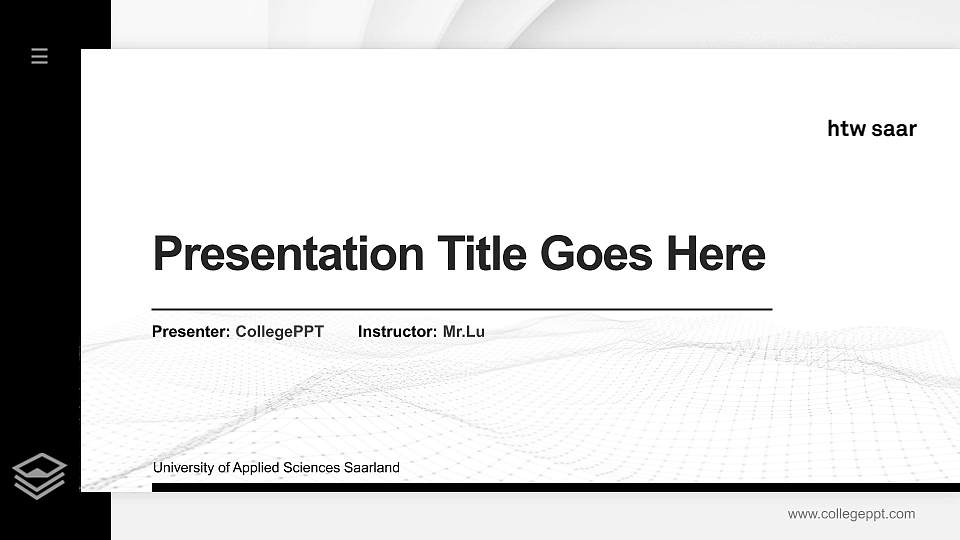 University of Applied Sciences Saarland Thesis Proposal/Graduation Defense PPT Template16:9 ratio PPT effect preview image