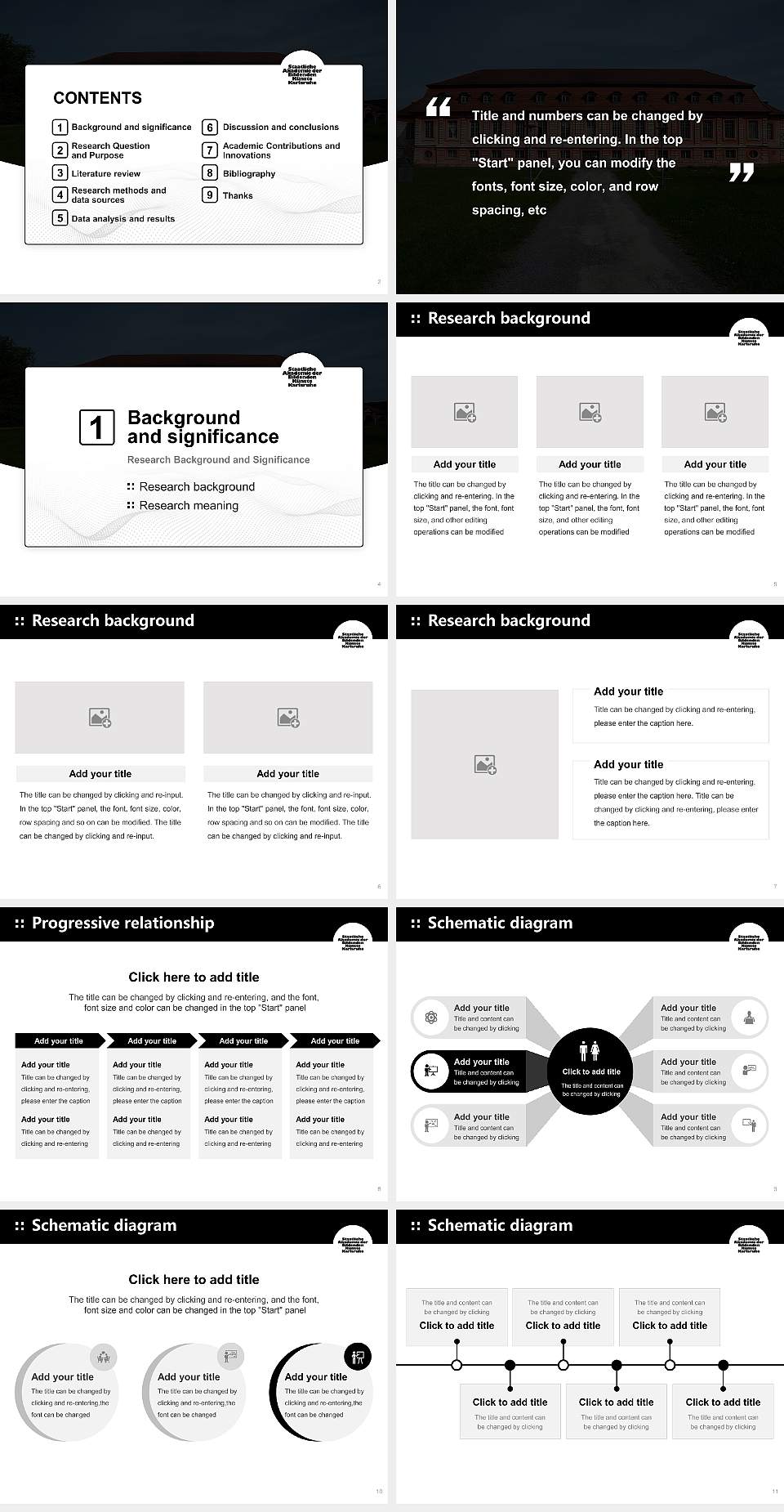 State Academy of Fine Arts Karlsruhe Graduation Thesis Defense PPT Template4:3 ratio PPT effect preview image2