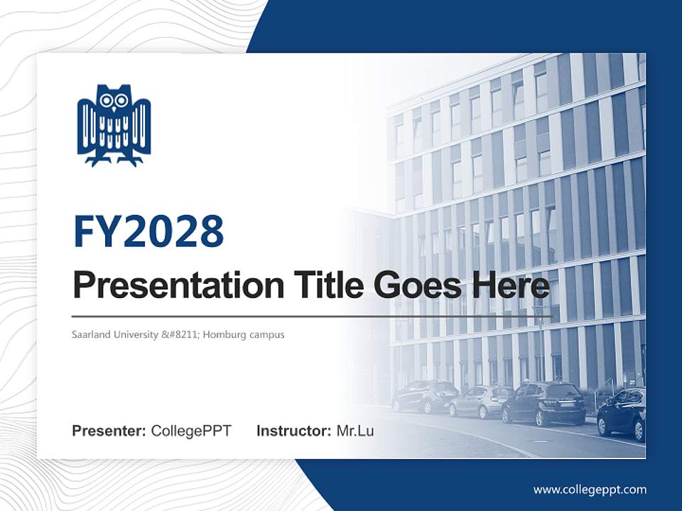 Saarland University – Homburg campus Academic Presentation/Research Findings Report PPT Template4:3 ratio PPT effect preview image5