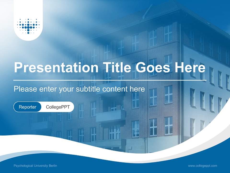 Psychological University Berlin Lecture Sharing and Networking Event PPT Template4:3 ratio PPT effect preview image4